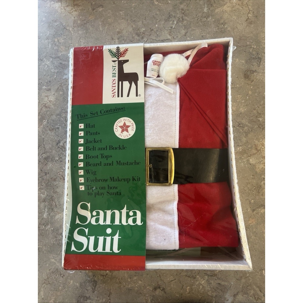 Santa Suit Santa's Best Suit  Complete  Adult Size Sealed